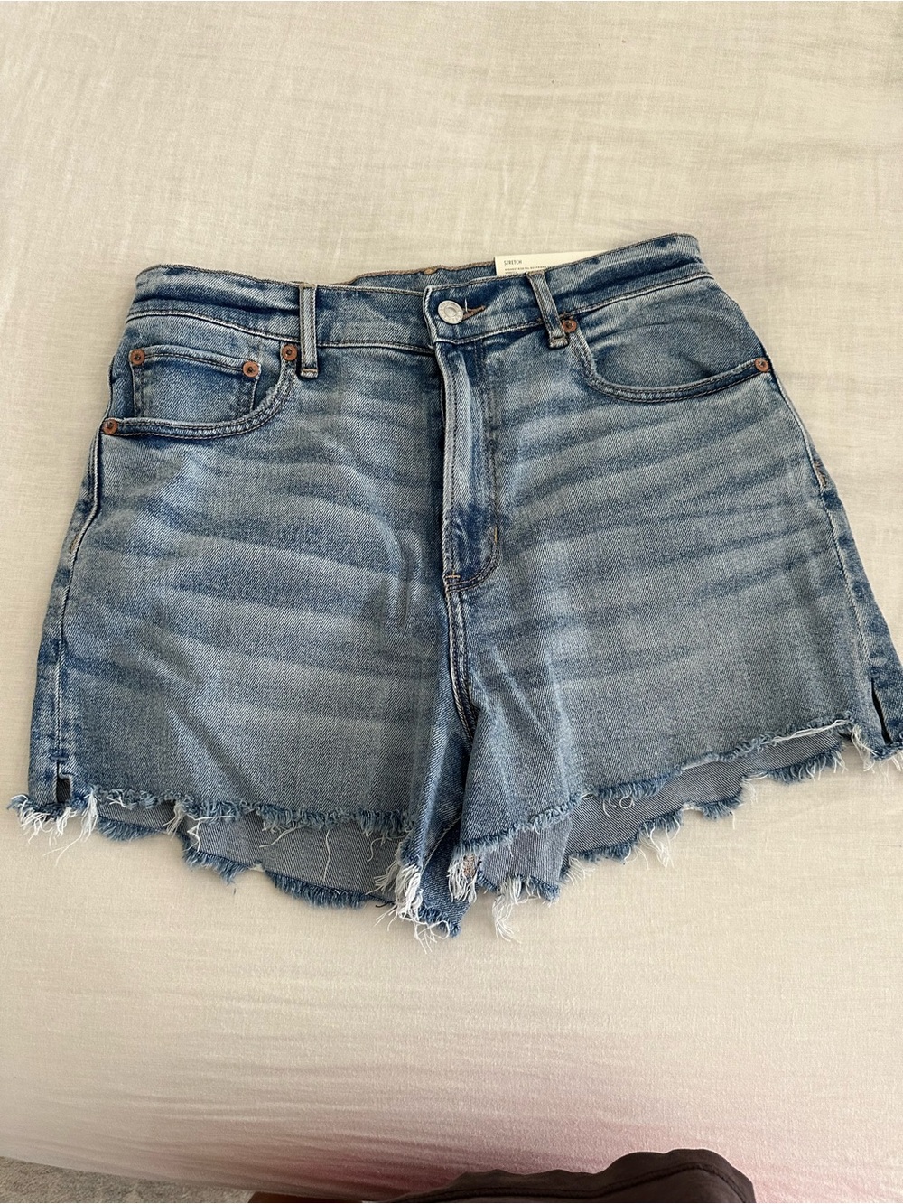 American Eagle Outfitters Distressed Light Blue Denim Cutoff Shorts
